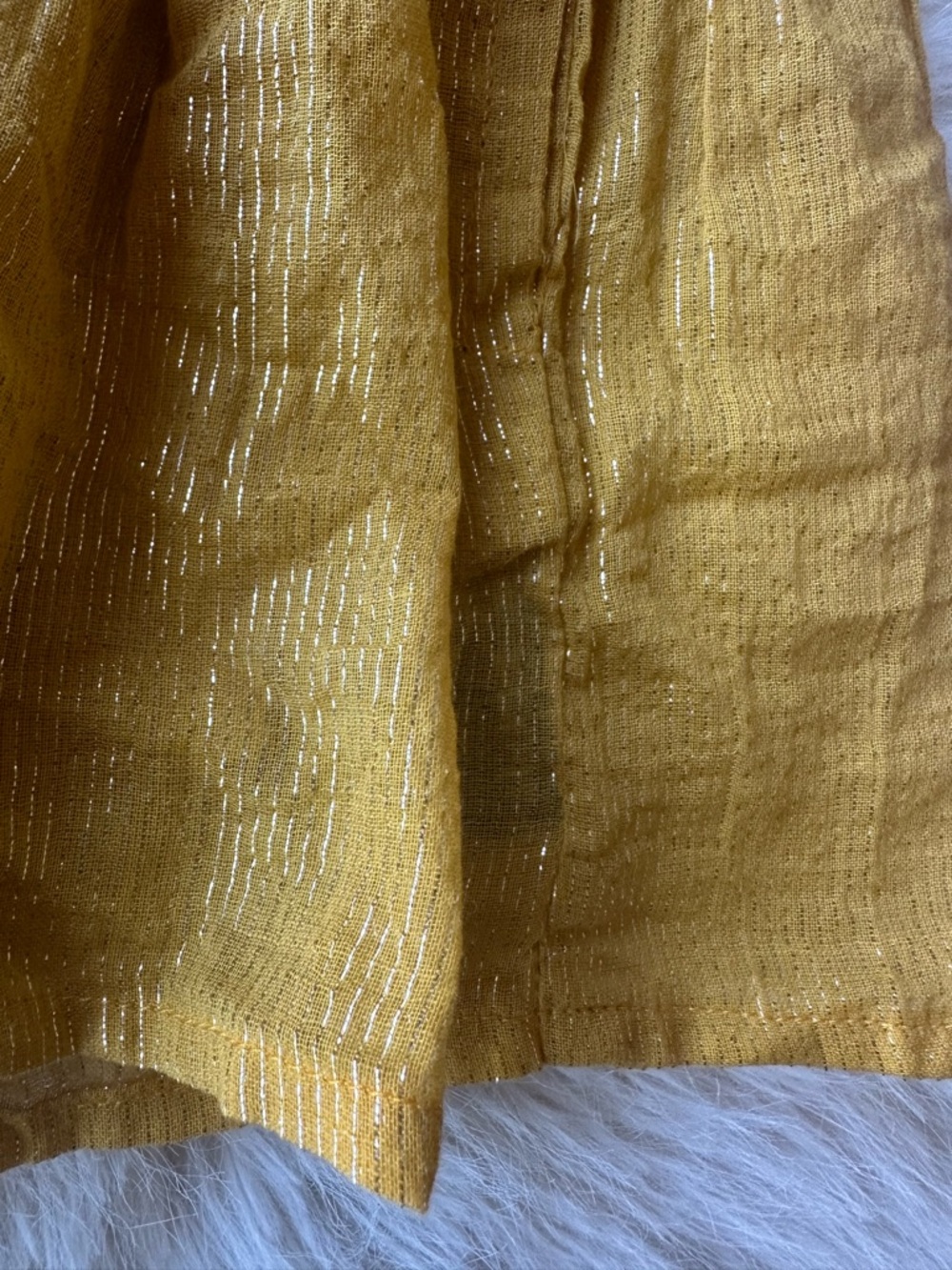 Suzi Kondi Metallic Mustard Gold Gathered shorts with pockets XS-S skater NWT - Picture 9 of 16
